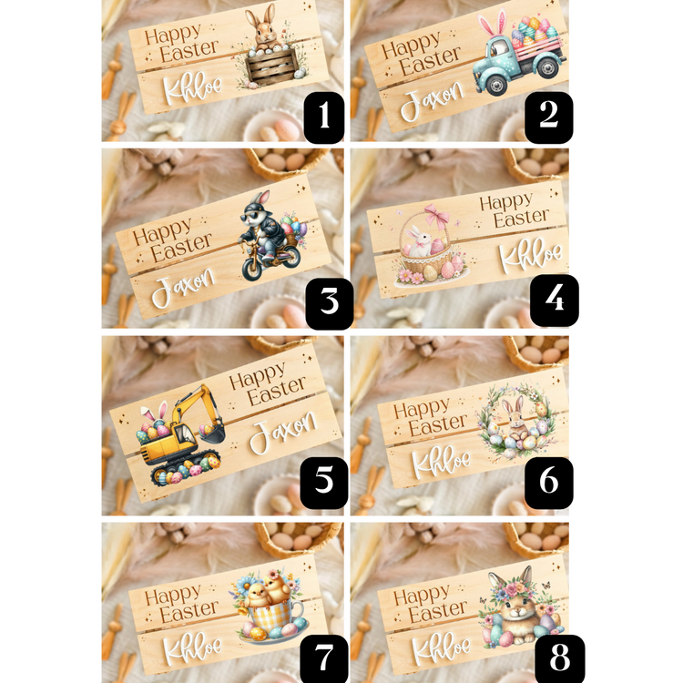 Personalised Easter Printed Crate - PANELS ONLY