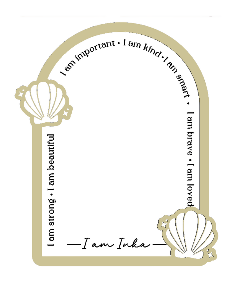 Personalised Daily Affirmation Mirror - Shell