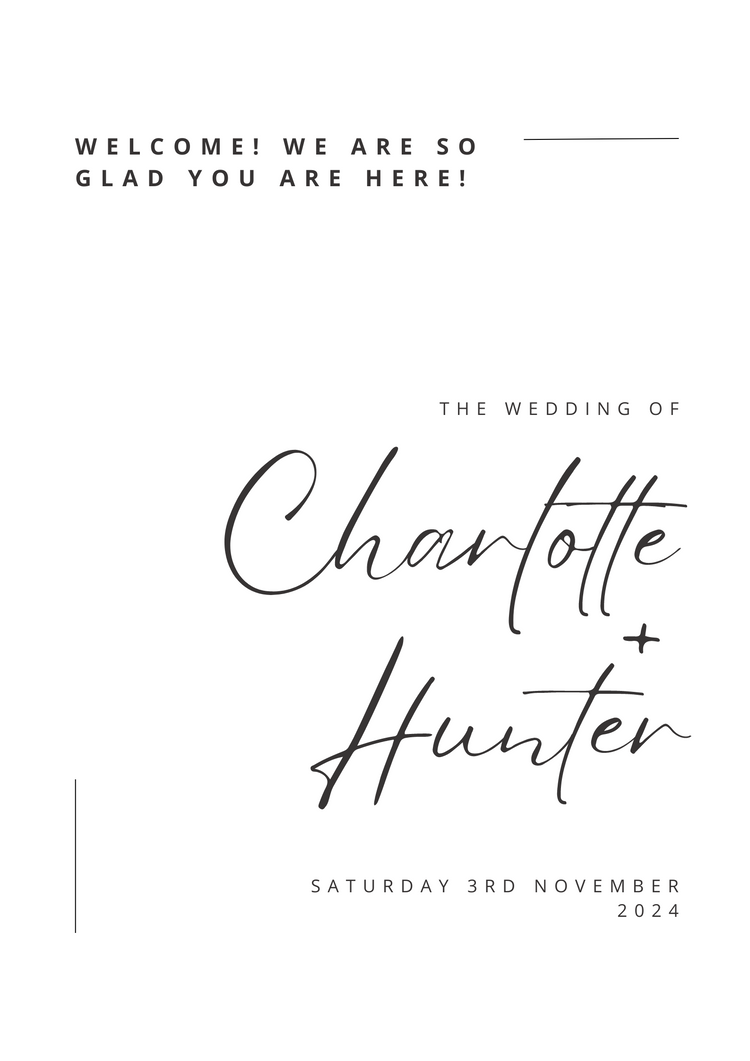 Welcome We are so glad you are here! Wedding Sign