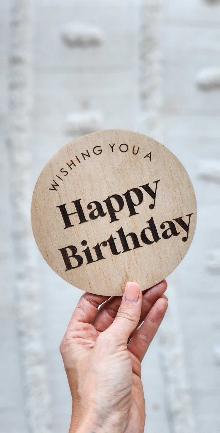 Wishing you a happy birthday plaque