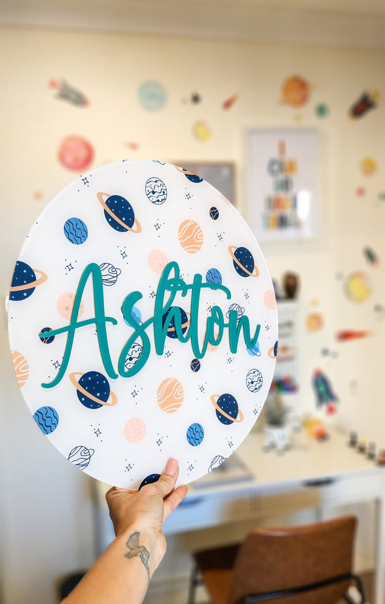 Printed Acrylic Wall Name Plaque