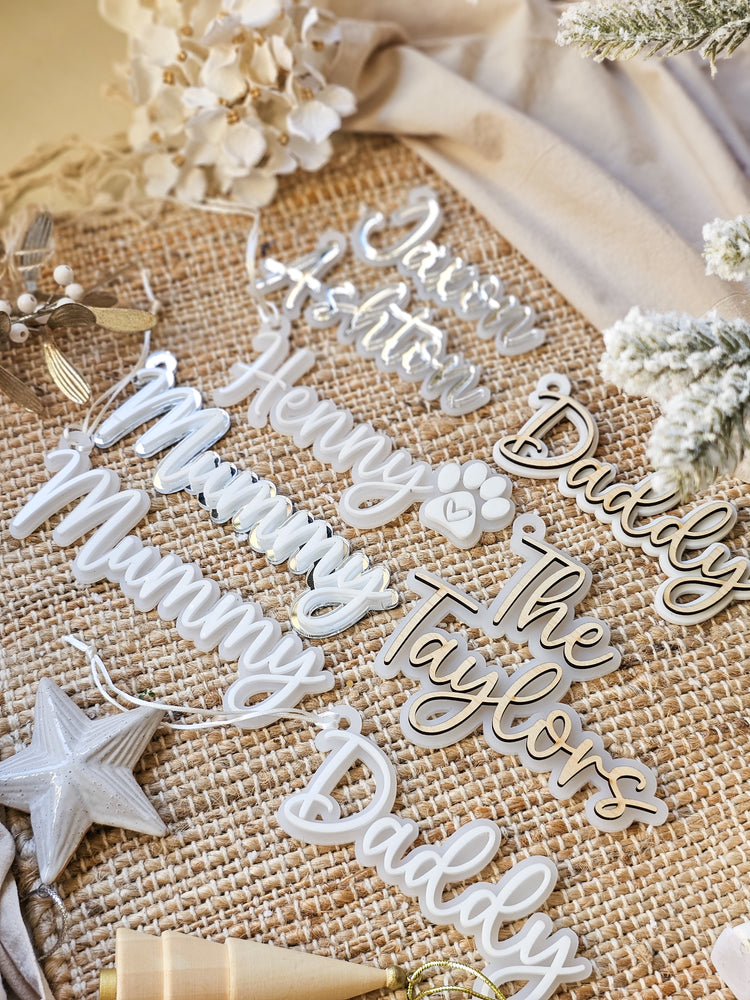 Layered Name Ornament