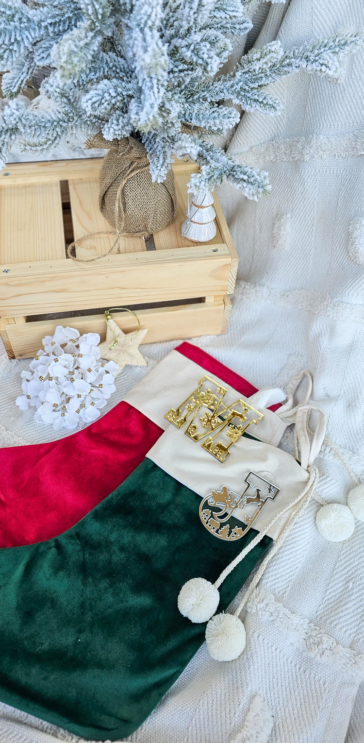 Deluxe Velvet Santa Stocking ONLY - multiple colours
