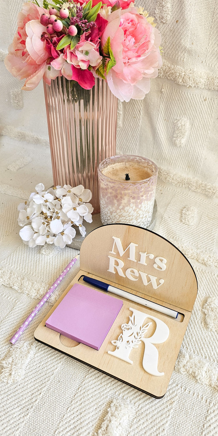 Teacher Sticky Note & Pencil Holder