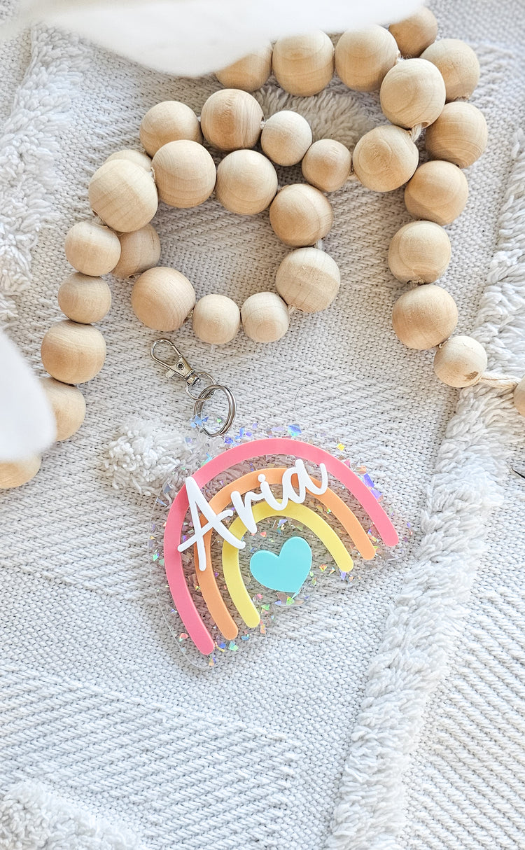 Layered Rainbow Keyring