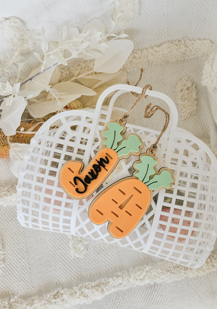 Carrot Letter Easter Tag