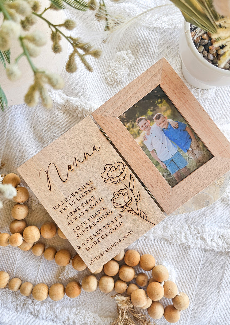 Mother's Day Timber Book Frame - Multiple Designs