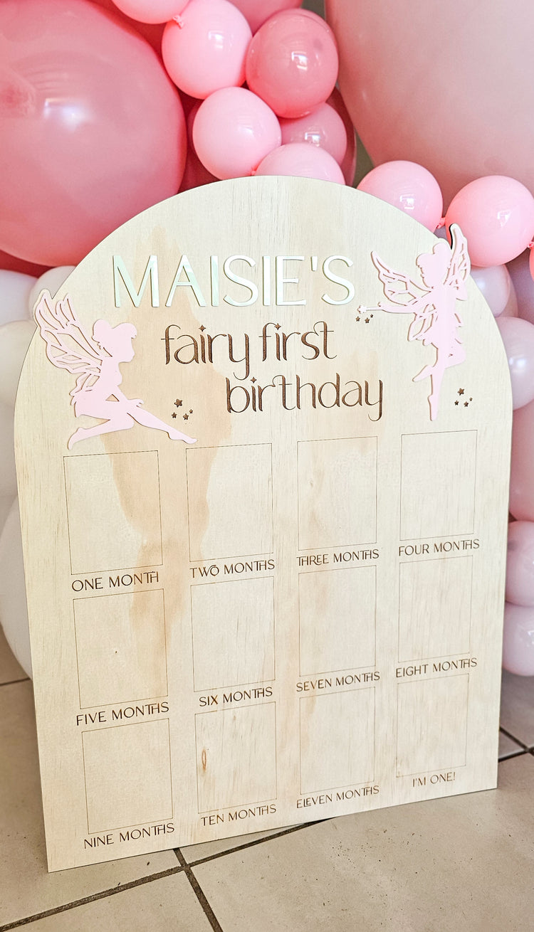 Fairy First Birthday Photo Board