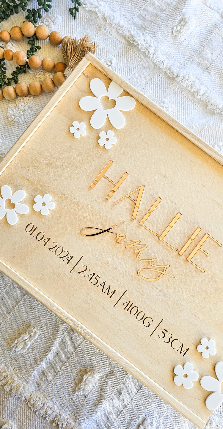Daisy Acrylic Keepsake Box