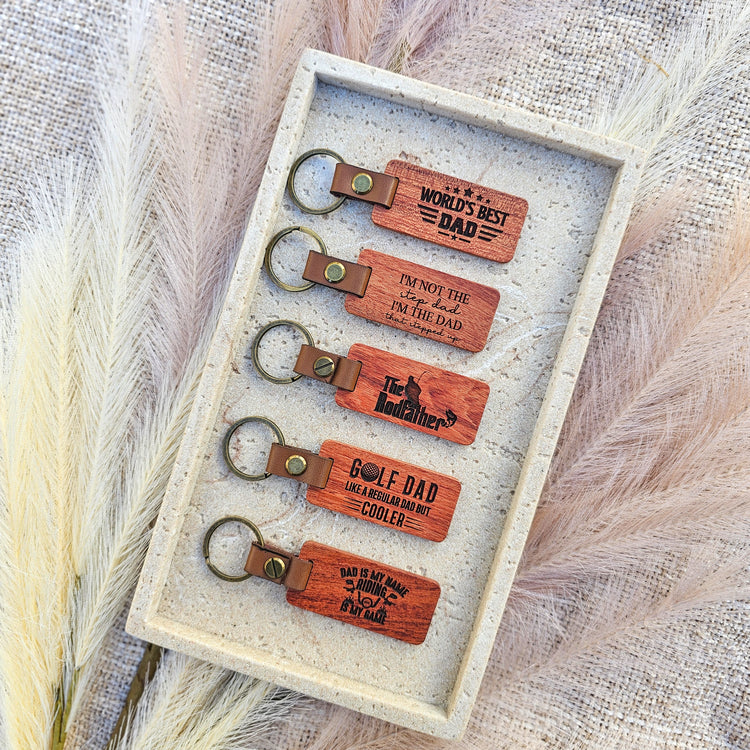 Wooden keyring - Father's Day