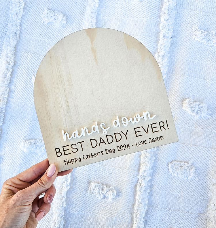 Hands Down Handprint Arch – Father’s Day