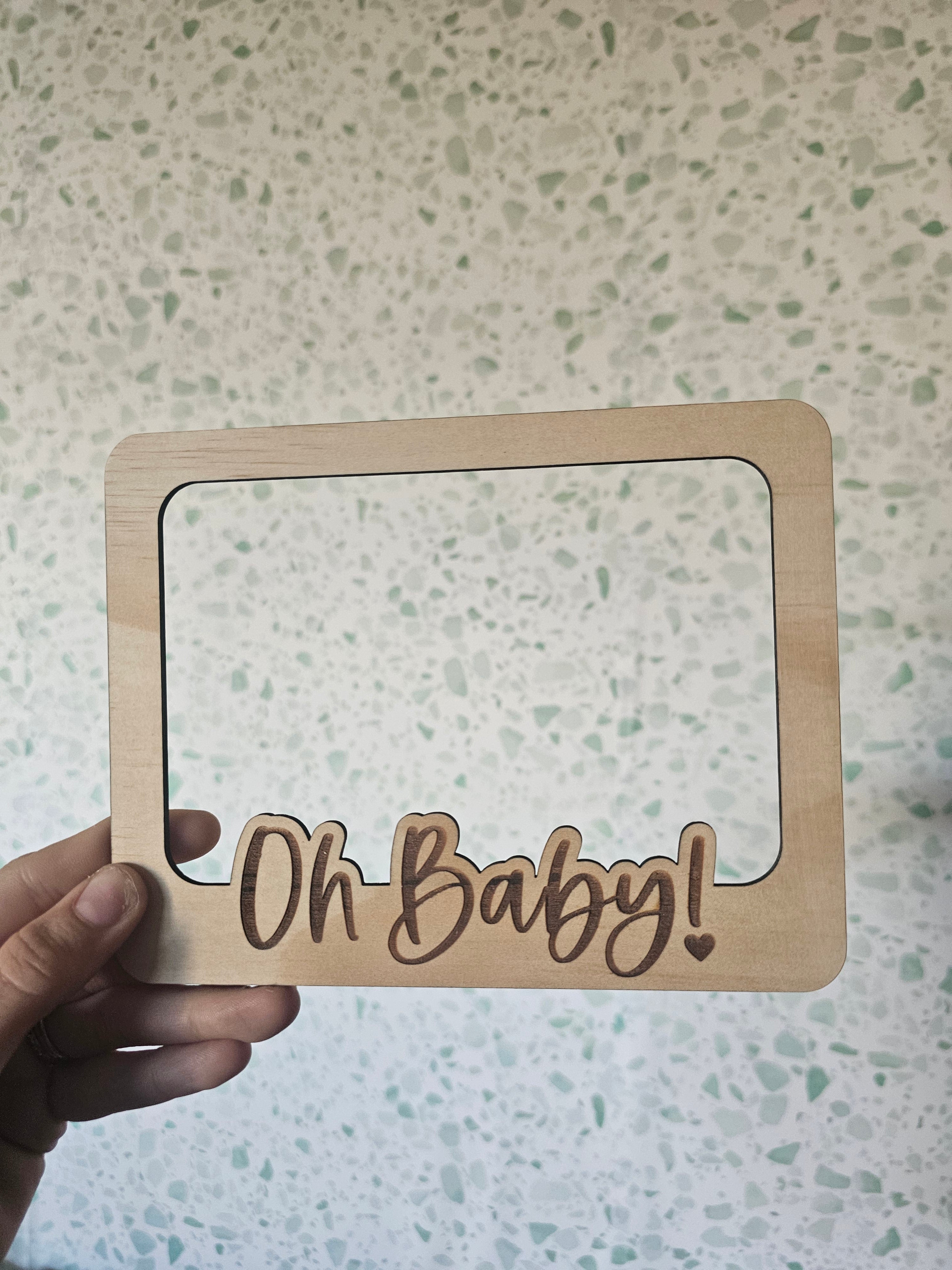Oh baby pregnancy photo frame Love, Abby