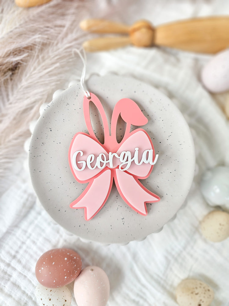 Easter Bow Acrylic Tag - Short