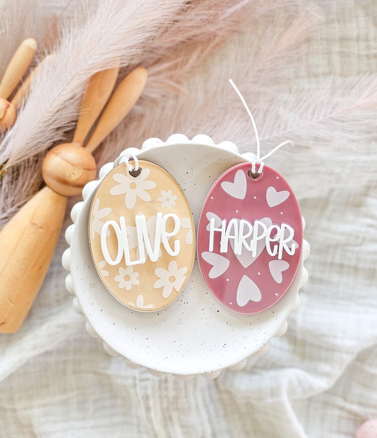 Easter Personalised Acrylic Tag - Multiple Designs