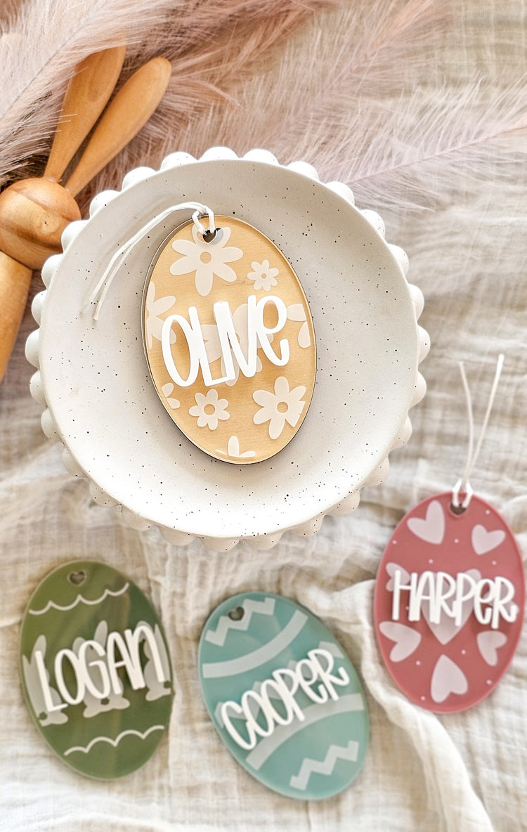 Easter Personalised Acrylic Tag - Multiple Designs