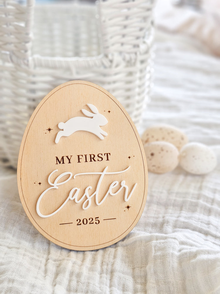 My first easter timber plaque