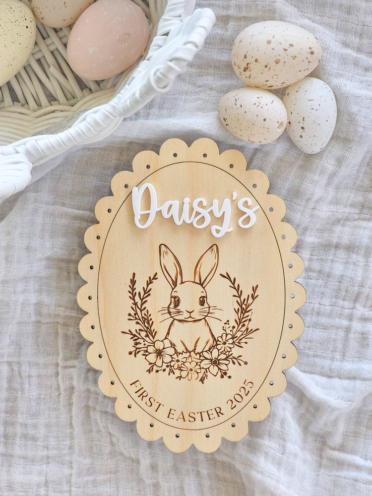 Vintage first easter timber plaque