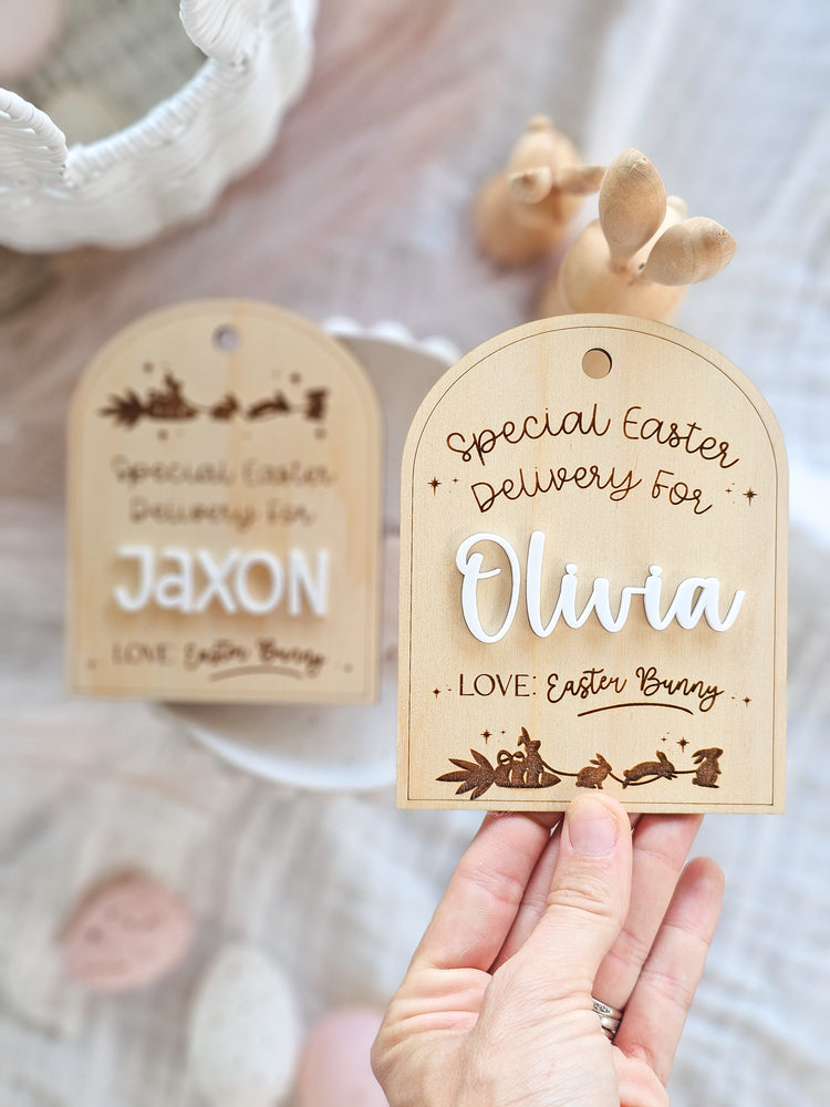 Special Easter Delivery Timber Tag