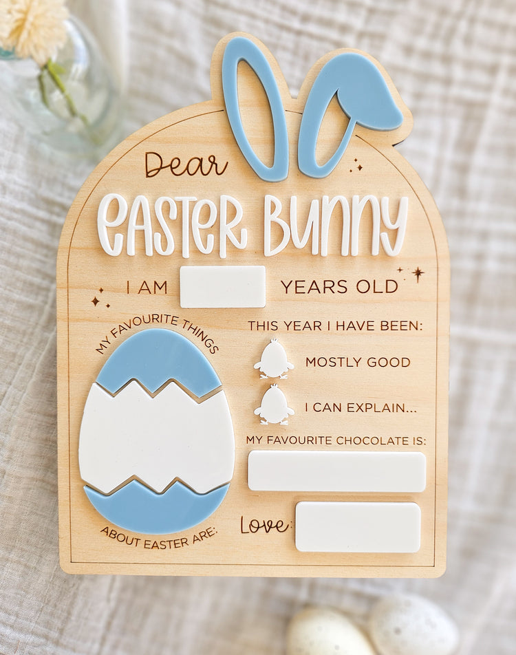 Dear Easter Bunny Letter Board