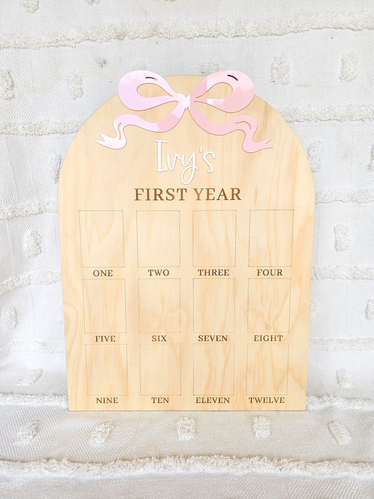 Bow Photo Birthday Board