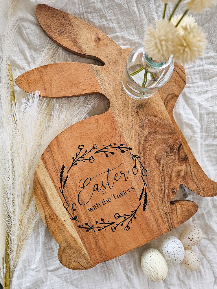 Easter Bunny Wooden Serving Board