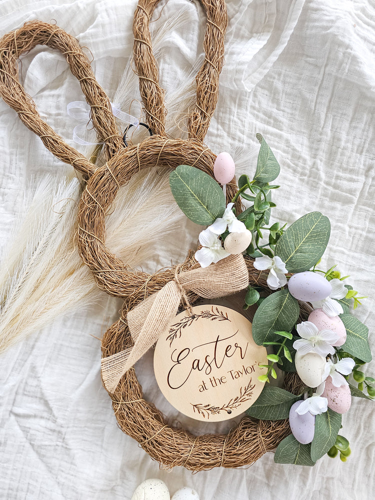 Easter Bunny Floral Wreath
