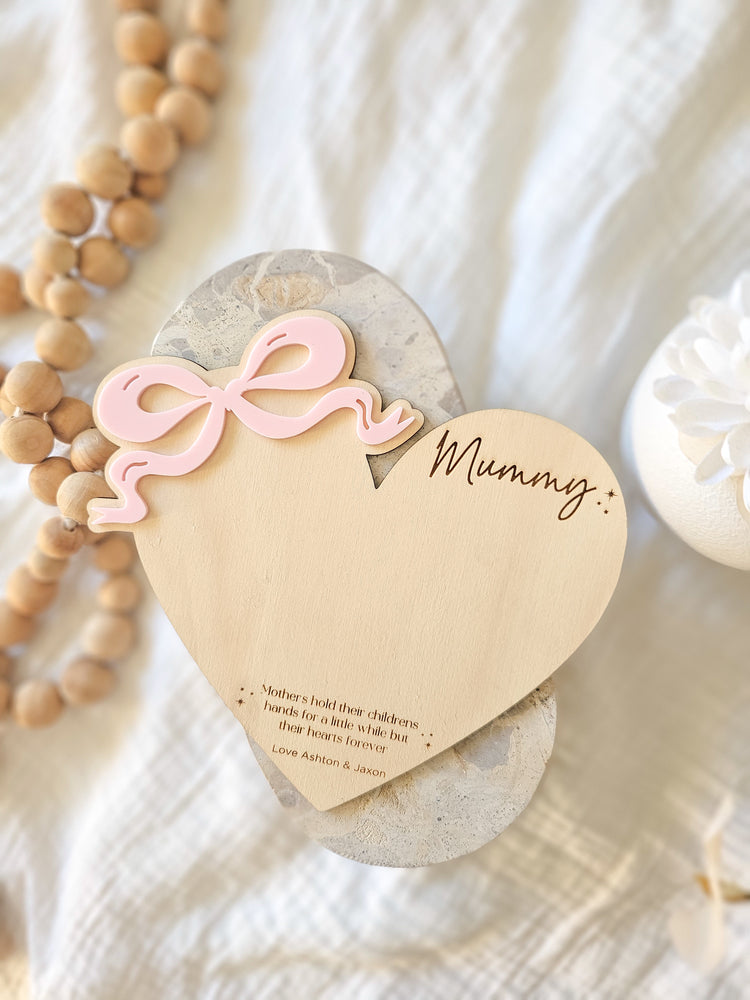 Mother's Day Handprint Plaque - Heart