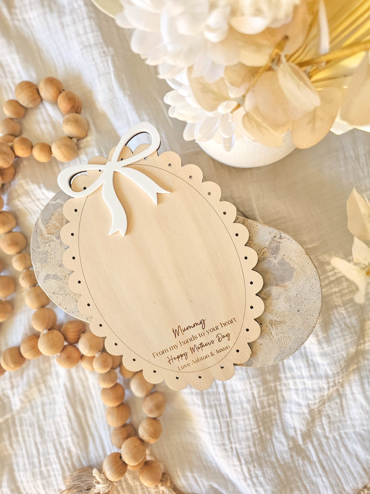 Mother's Day Handprint Plaque - Bow