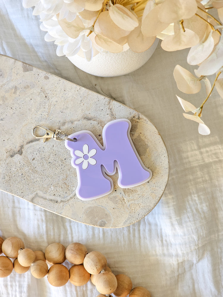 Daisy Letter Acrylic Keyring