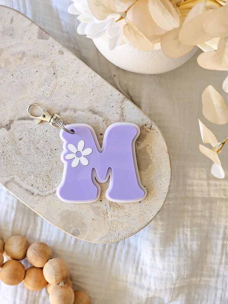 Daisy Letter Acrylic Keyring