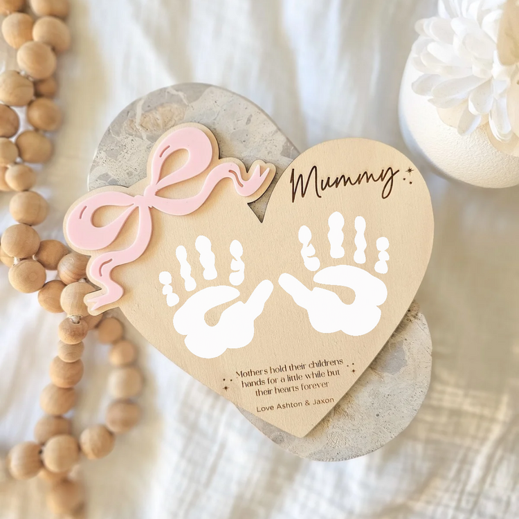 Mother's Day Handprint Plaque - Heart