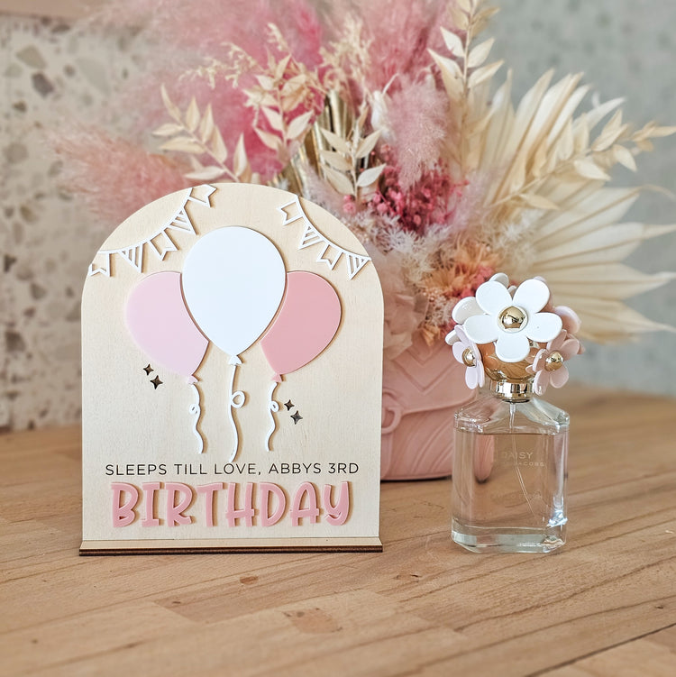 Birthday Countdown | Sleeps till Birthday plaque