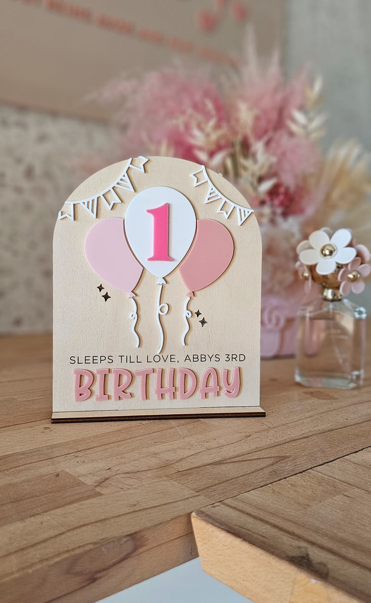 Birthday Countdown | Sleeps till Birthday plaque