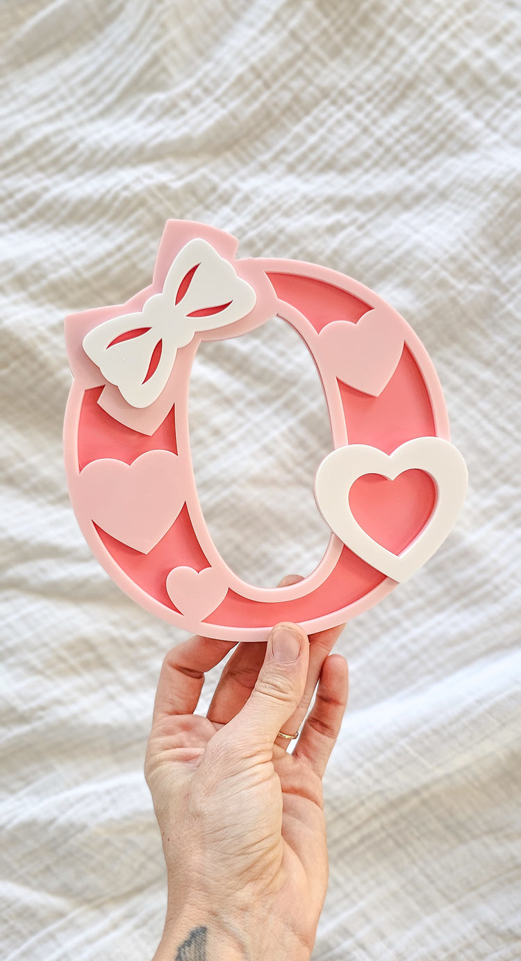 Bow & Heart Layered Letters
