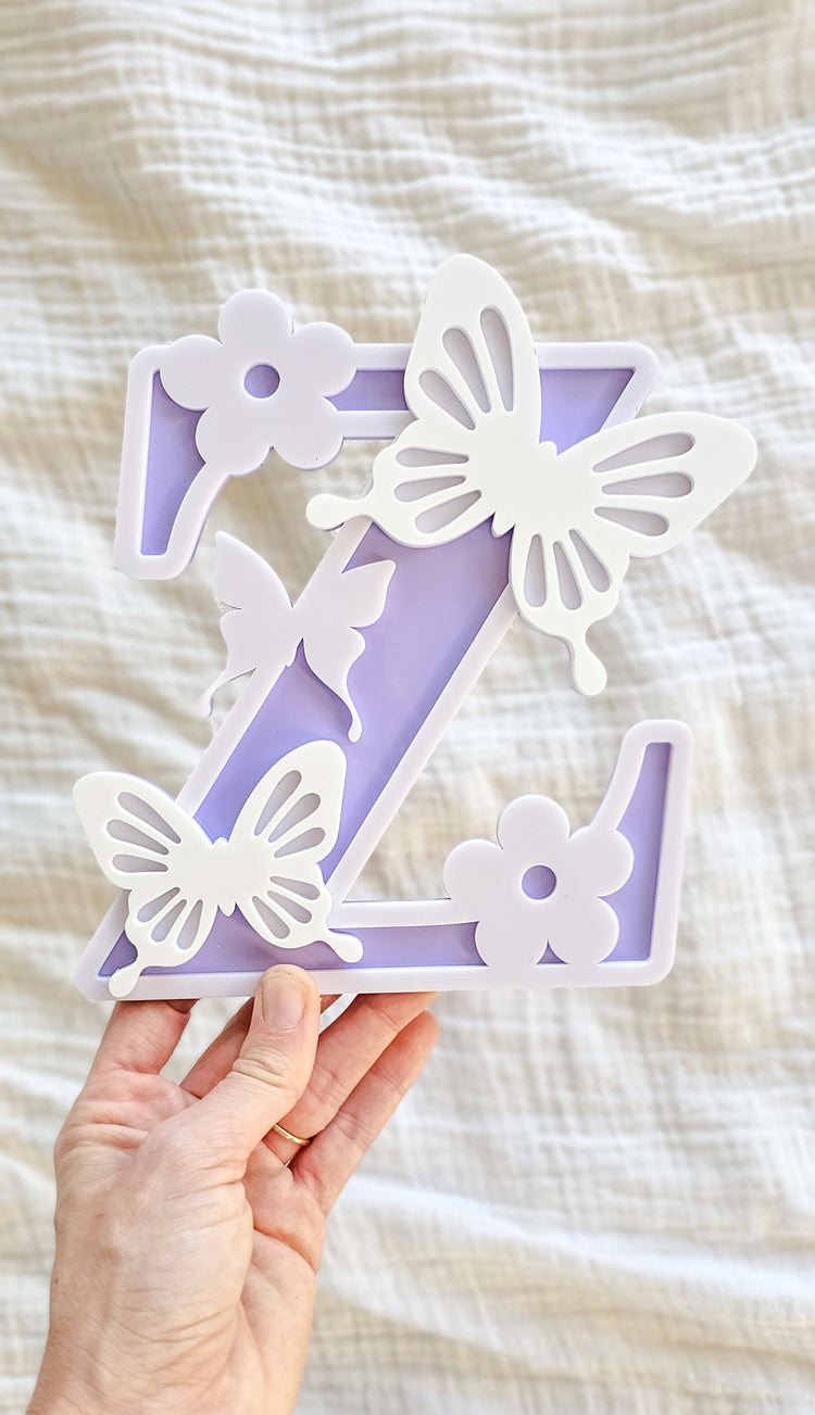 Butterfly Layered Letters