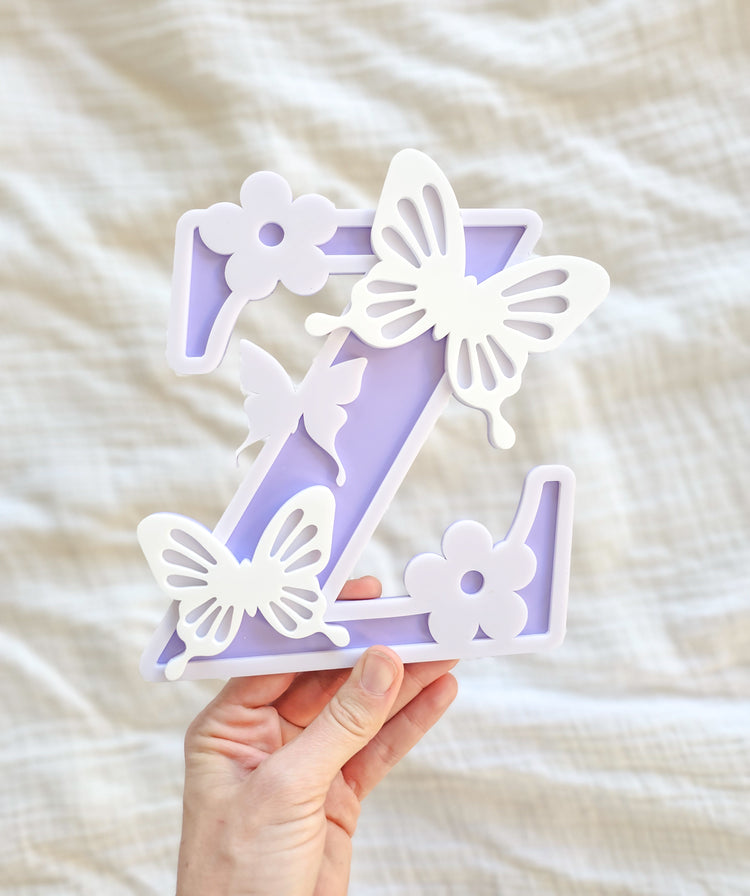 Butterfly Layered Letters