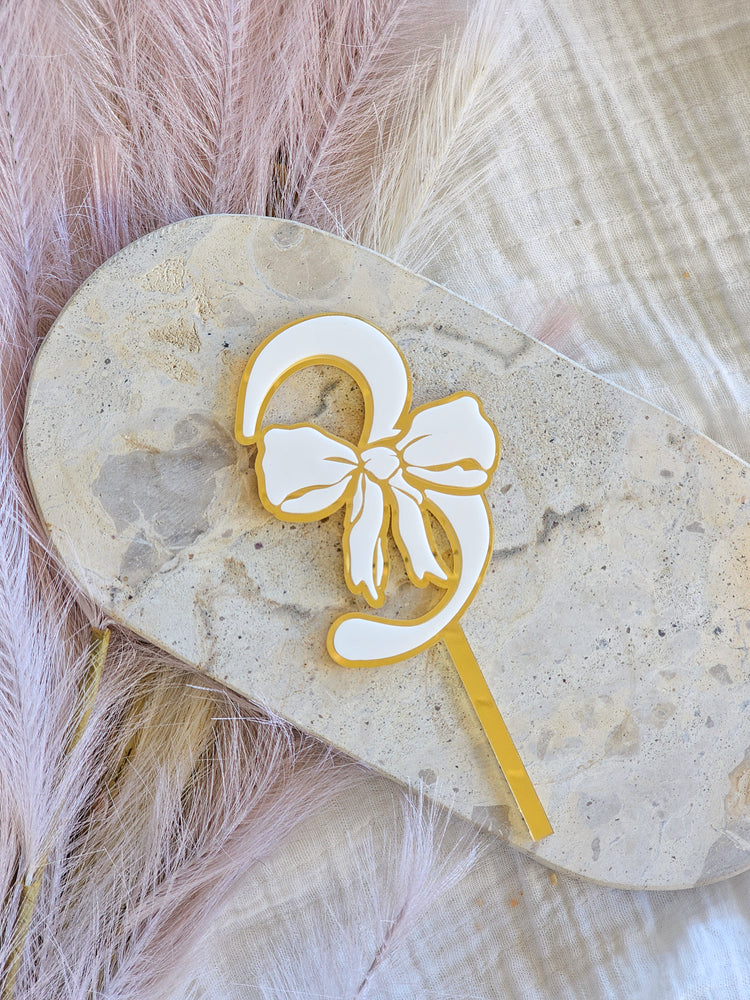 Bow Shaped Number Cake Topper
