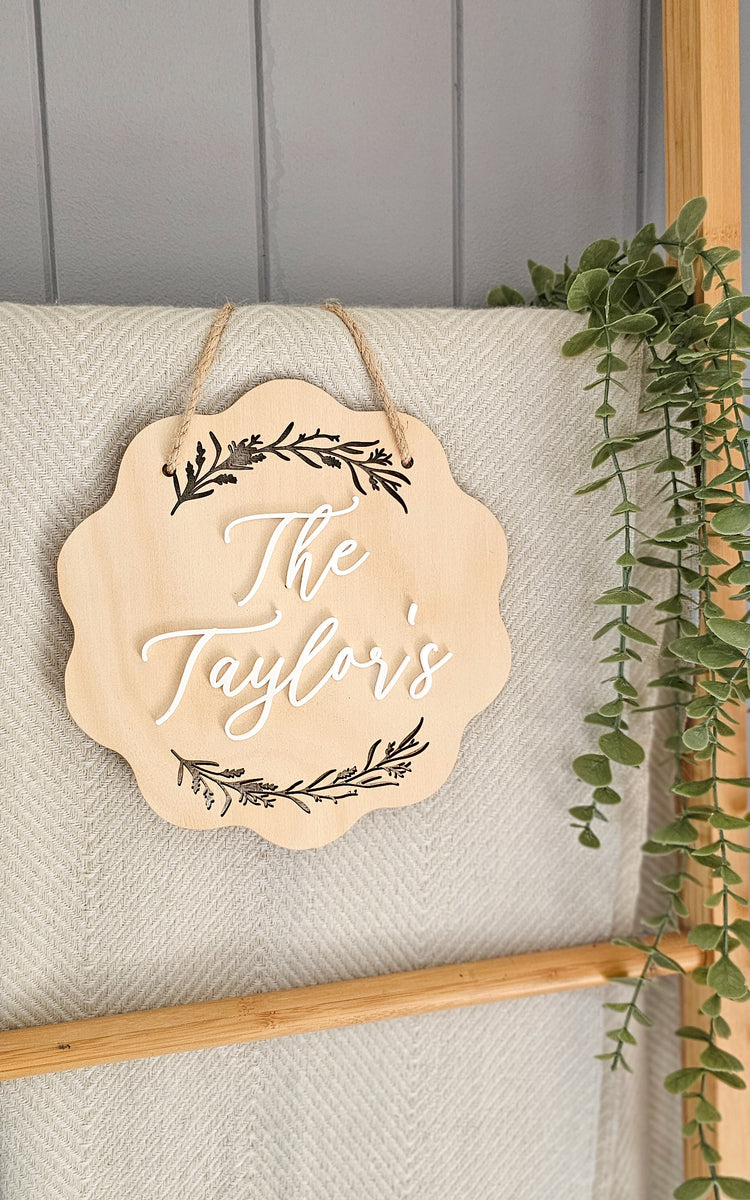 Personalised Scallop Family Plaque