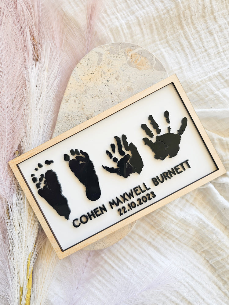 Newborn Hand/Footprint Personalised Plaque