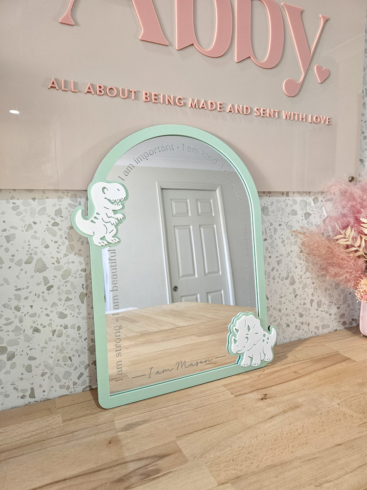 Personalised Daily Affirmation Mirror - Dinosaurs