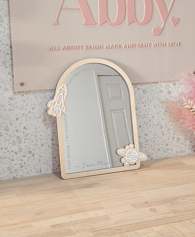 Personalised Daily Affirmation Mirror - Space