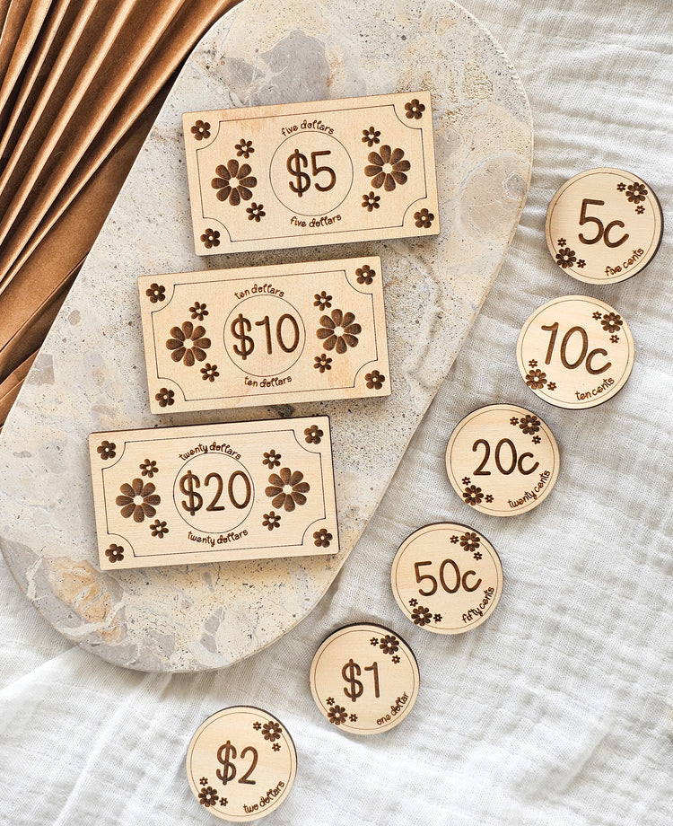 Children's play money set - Daisy