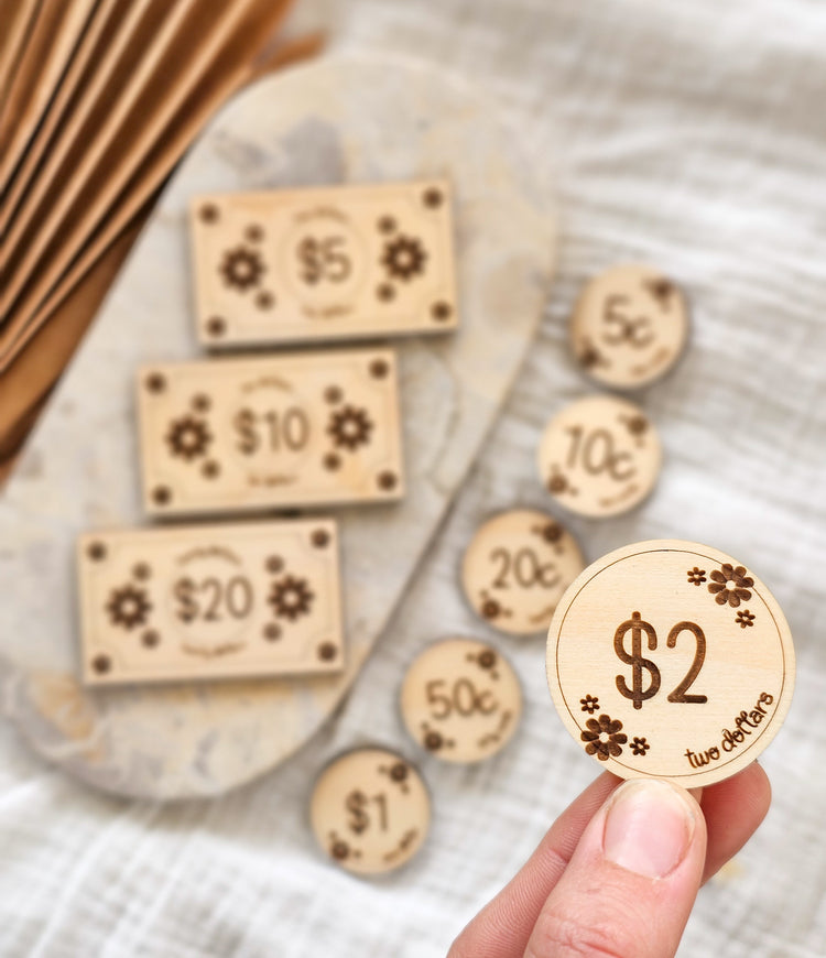 Children's play money set - Daisy