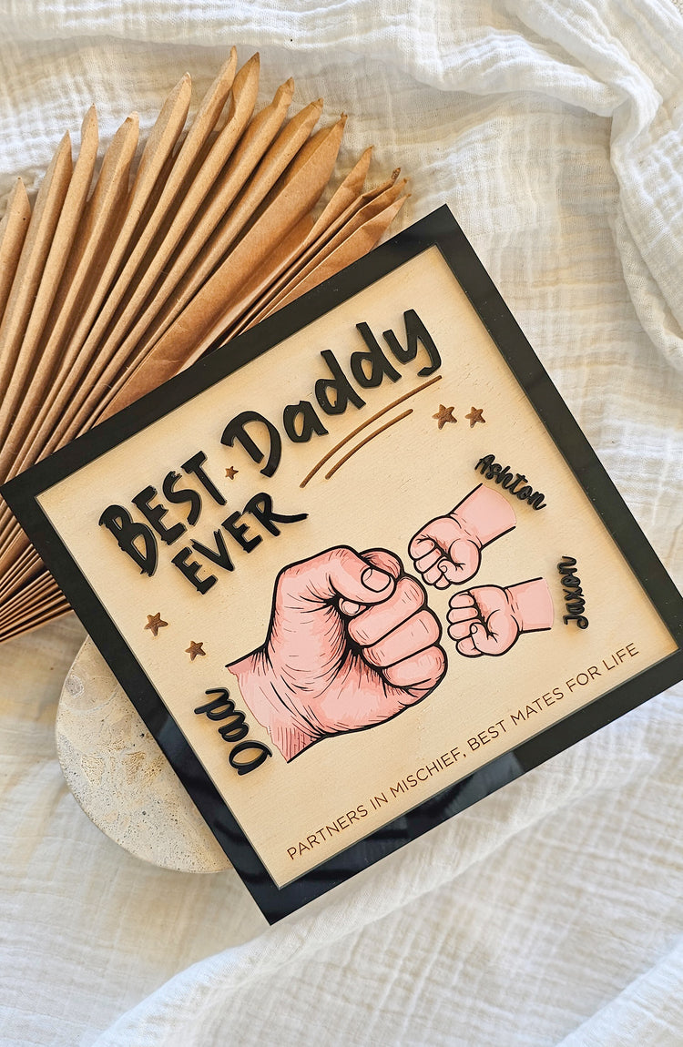 Fist Bump Plaque - Father's Day