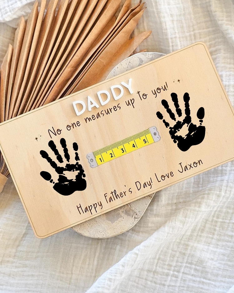 Father's Day Printed Handprint Sign - Tape Measure