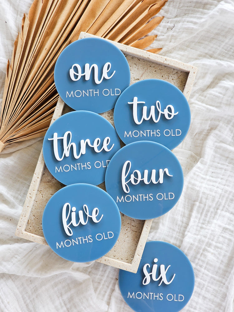 Acrylic Round Monthly Milestone Set
