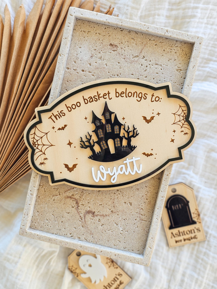 Halloween Crate PLAQUE ONLY | Haunted House