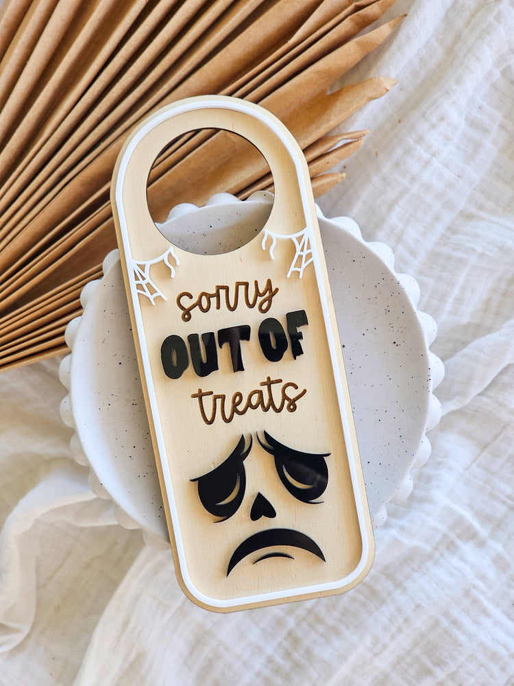 Sorry - Out of Halloween Treats Door Hanger