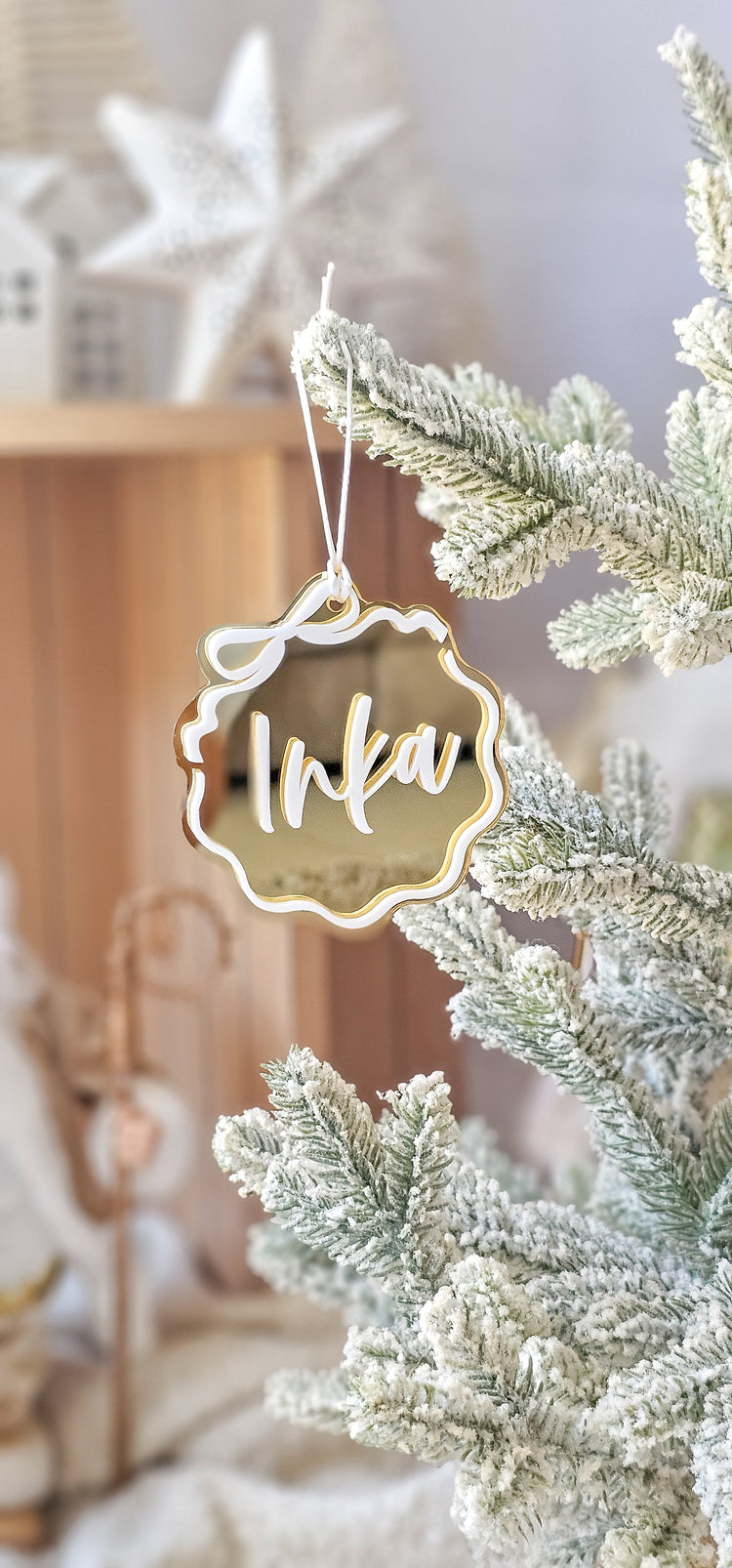 Wavy Bow Christmas Ornament