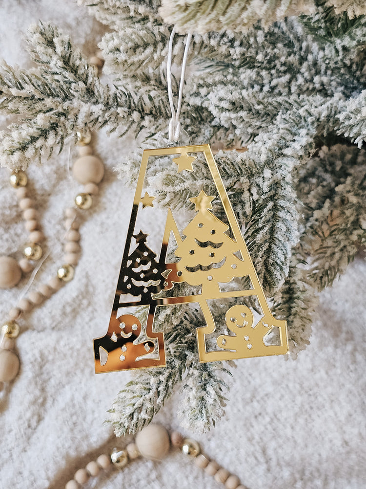 Gingerbread Letter - Stocking Tag - 9cm